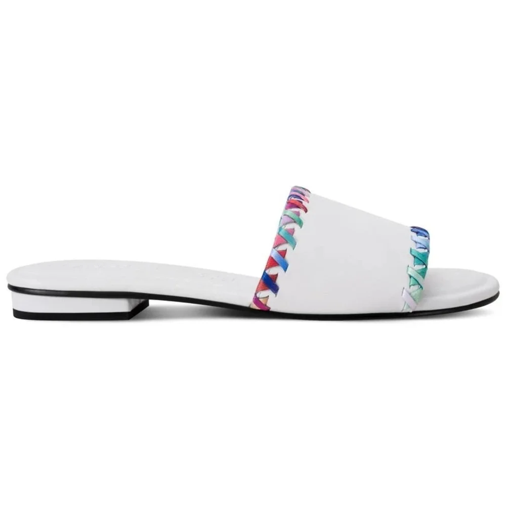 Karl Lagerfeld Paris Women's Cenie Whipstitch Slide Sandal 9